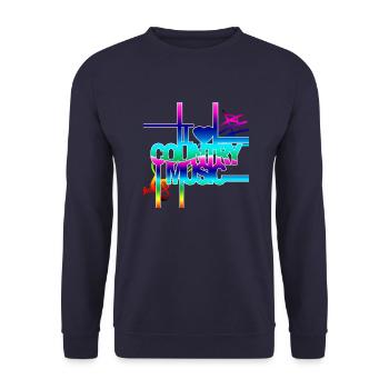 Musik Country Geschenk - Unisex Pullover - Navy - Vorne - Alina (178cm) & Michal (187cm)