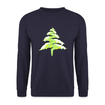 kontur lichter leuchten lichterkette schnee weihna - Unisex Pullover - Navy - Vorne - Alina (178cm) & Michal (187cm)