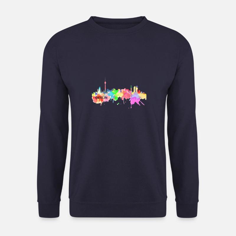 Berlin Watercolor Skyline - Unisex Pullover - Navy