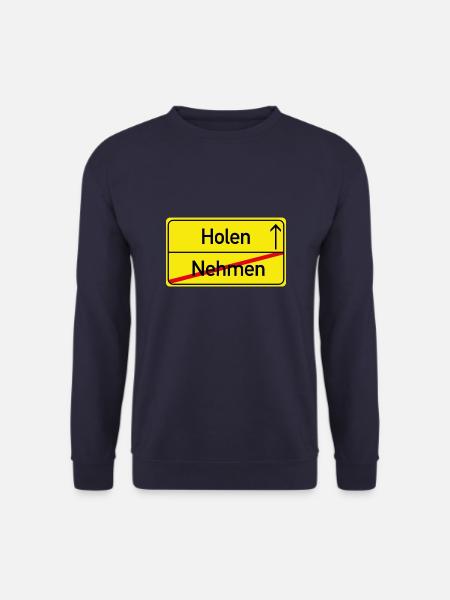 trier dialekt ortsschild trier platt geschenk - Unisex Pullover - Navy