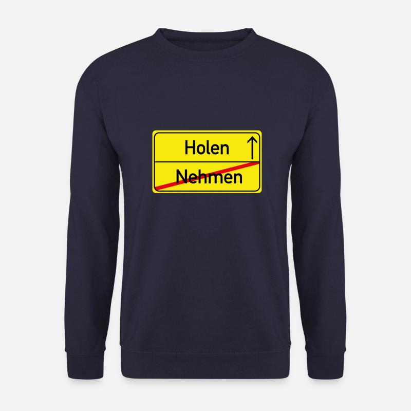 trier dialekt ortsschild trier platt geschenk - Unisex Pullover - Navy