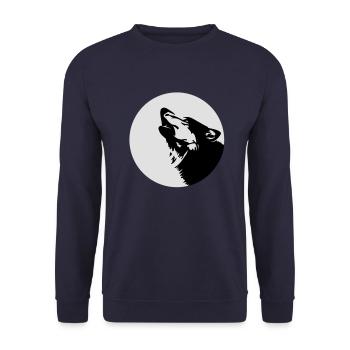 Wolf - Unisex Pullover - Navy - Vorne - Alina (178cm) & Michal (187cm)