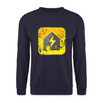 ElektroHouse - Symbol (used) - Unisex Pullover - Navy - Vorne - Alina (178cm) & Michal (187cm)