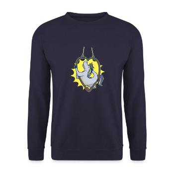 Valentine's Day Gift For Him You Unicorn Gymnastics - Unisex Sweatshirt - navy - Front - Alina (178cm) & Michal (187cm)
