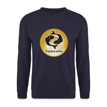Pix Fisch - Unisex Pullover - Navy - Vorne - Alina (178cm) & Michal (187cm)