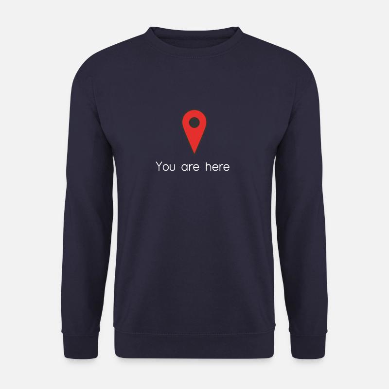 You are here - Standort Geschenk Geschenkidee - Unisex Pullover - Navy