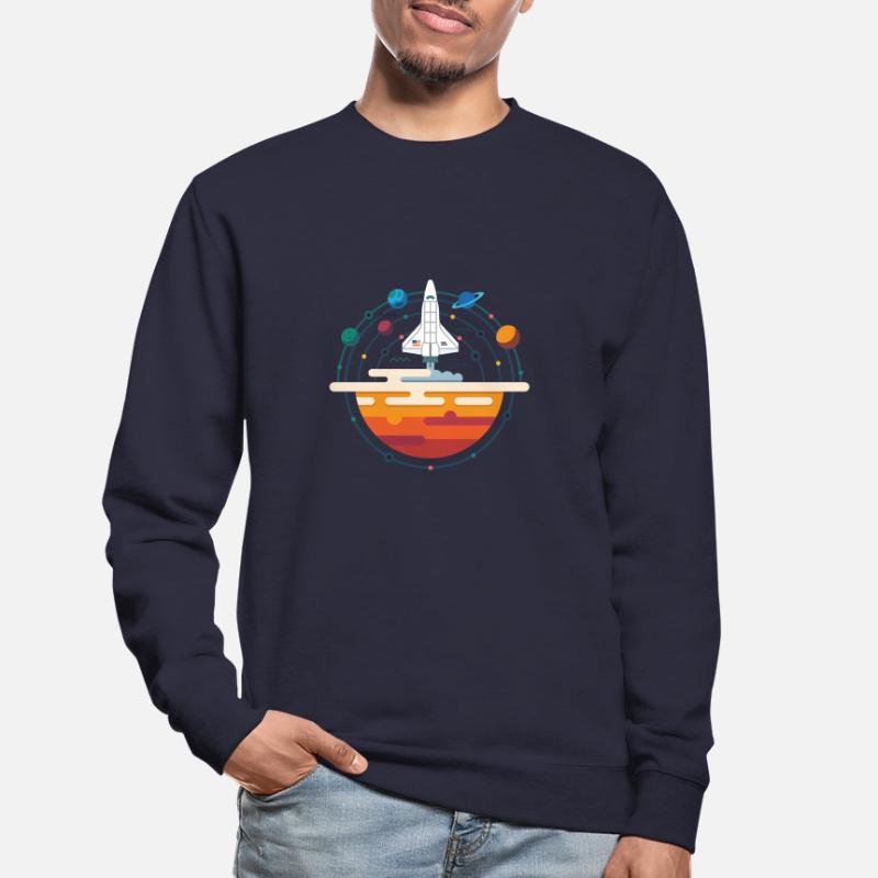 Space Shuttle & Solar System Unisex Pullover