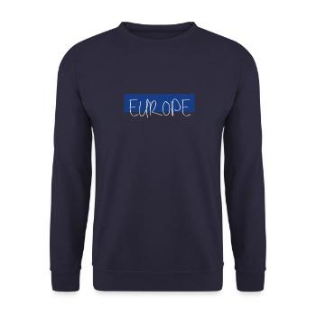 EUROPE simple - Unisex Sweatshirt - navy - Front - Alina (178cm) & Michal (187cm)