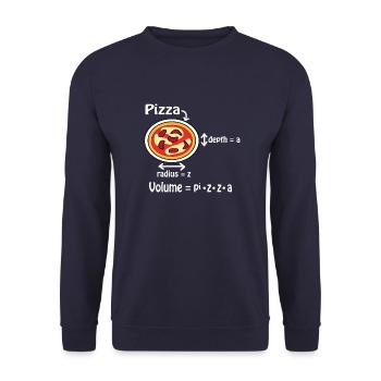 Pizza for geeks and nerds - Unisex Sweatshirt - navy - Front - Alina (178cm) & Michal (187cm)