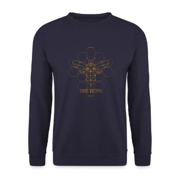 Save the B's - Unisex Sweatshirt - navy - Front - Alina (178cm) & Michal (187cm)