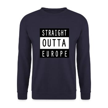 STRAIGHT OUTTA EUROPE - Sweat-shirt Unisexe - marine - Devant - Alina (178cm) & Michal (187cm)