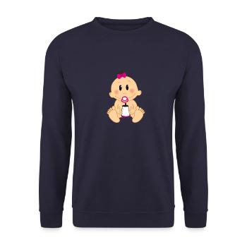 Baby Girl - Unisex Pullover - Navy - Vorne - Alina (178cm) & Michal (187cm)