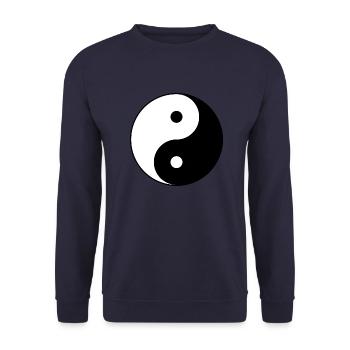 Yin yang - Unisex Sweatshirt - navy - Front - Alina (178cm) & Michal (187cm)
