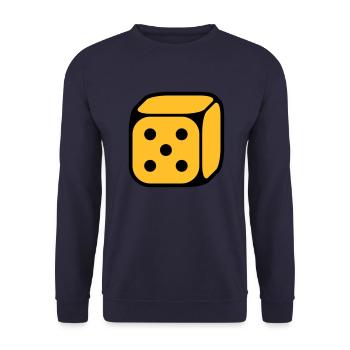 Dé Avec Numéro 5 (Cinq / 2C) - Sweat-shirt Unisexe - marine - Devant - Alina (178cm) & Michal (187cm)