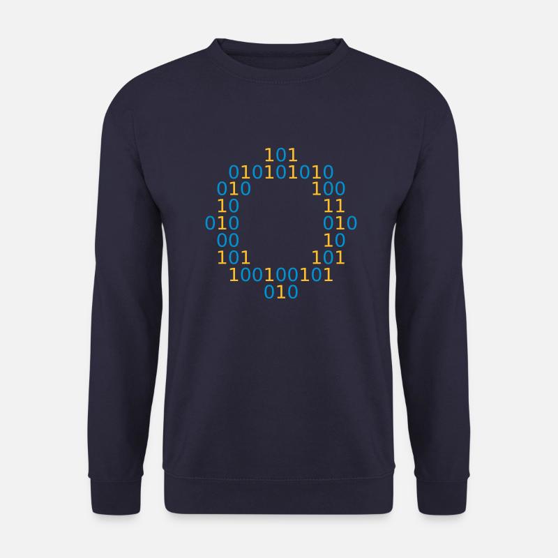 bunter ring rund kreis hacker 10010101 Zahlen must - Unisex Pullover - Navy