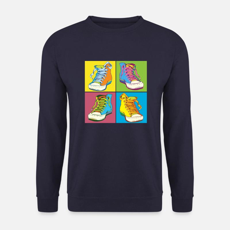 Andy Warhol Pop-Art Schuhe - Unisex Pullover - Navy