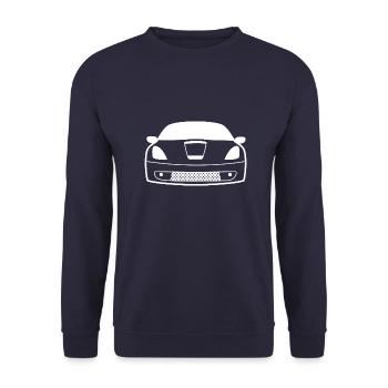 JDM Car Eyes T23 | T-shirts JDM - Sweat-shirt Unisexe - marine - Devant - Alina (178cm) & Michal (187cm)