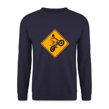 Trial Road Sign - Unisex Sweatshirt - navy - Front - Alina (178cm) & Michal (187cm)