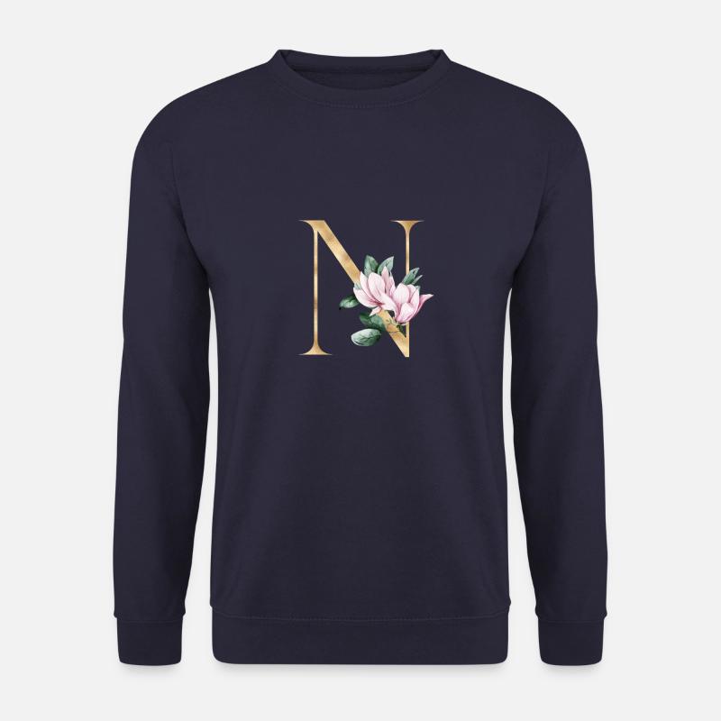 Alphabet N - Unisex Pullover - Navy