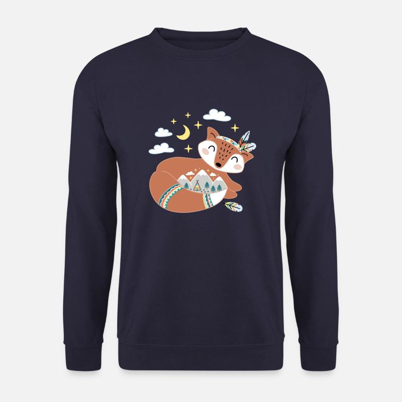 dreaming fox - Unisex Pullover - Navy