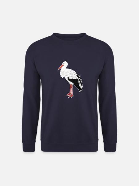 jz.birds Storch Vogel Design - Unisex Pullover - Navy