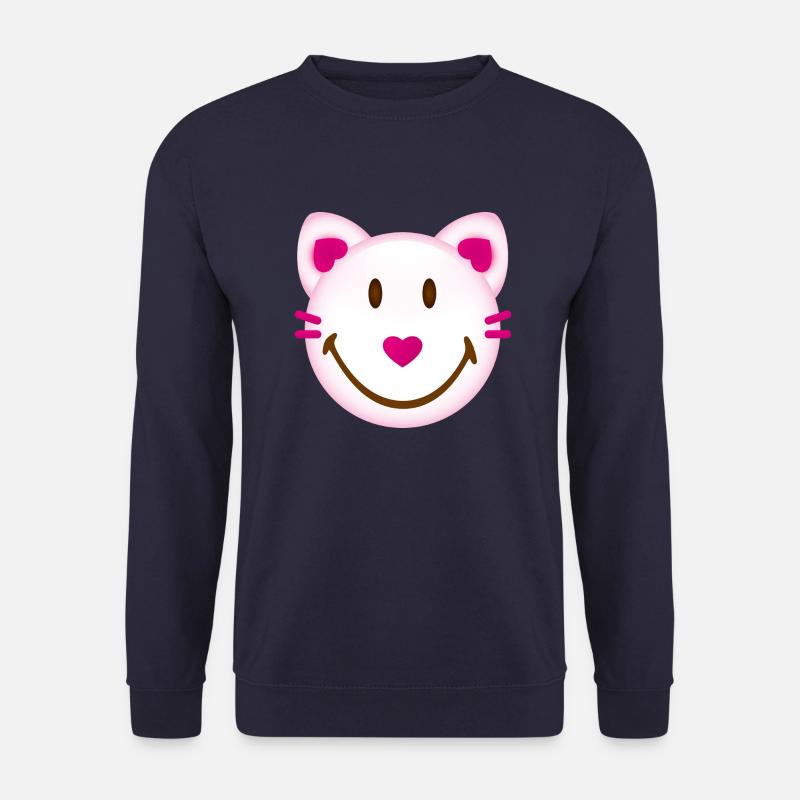 Smiley Cat - Unisex Pullover - Navy