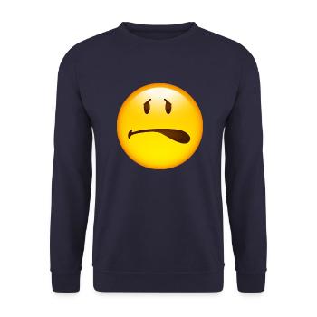 Smiley fear - Unisex Pullover - Navy - Vorne - Alina (178cm) & Michal (187cm)