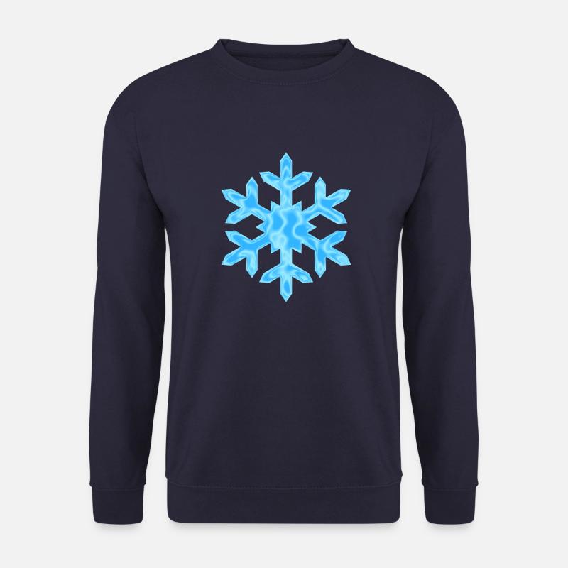 Schneeflocke mit Muster - Weihnachten - Unisex Pullover - Navy