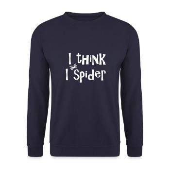 I think I spider white - Unisex Sweatshirt - navy - Front - Alina (178cm) & Michal (187cm)