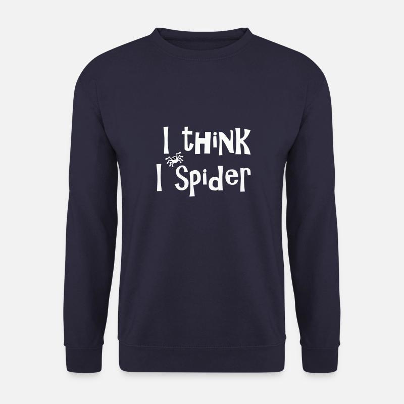 I think I spider white - Unisex Pullover - Navy