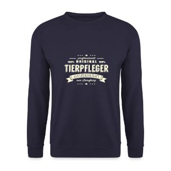 Tierpfleger aus Leidenschaft - Unisex Pullover - Navy - Vorne - Alina (178cm) & Michal (187cm)