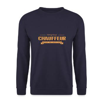Der echte Chauffeur - Unisex Pullover - Navy - Vorne - Alina (178cm) & Michal (187cm)