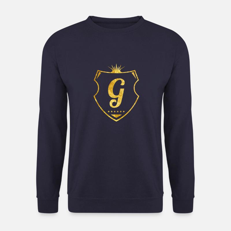 G buchstabe gold - Unisex Pullover - Navy