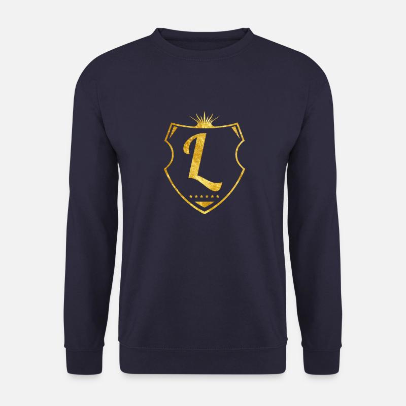 L buchstabe gold - Unisex Pullover - Navy