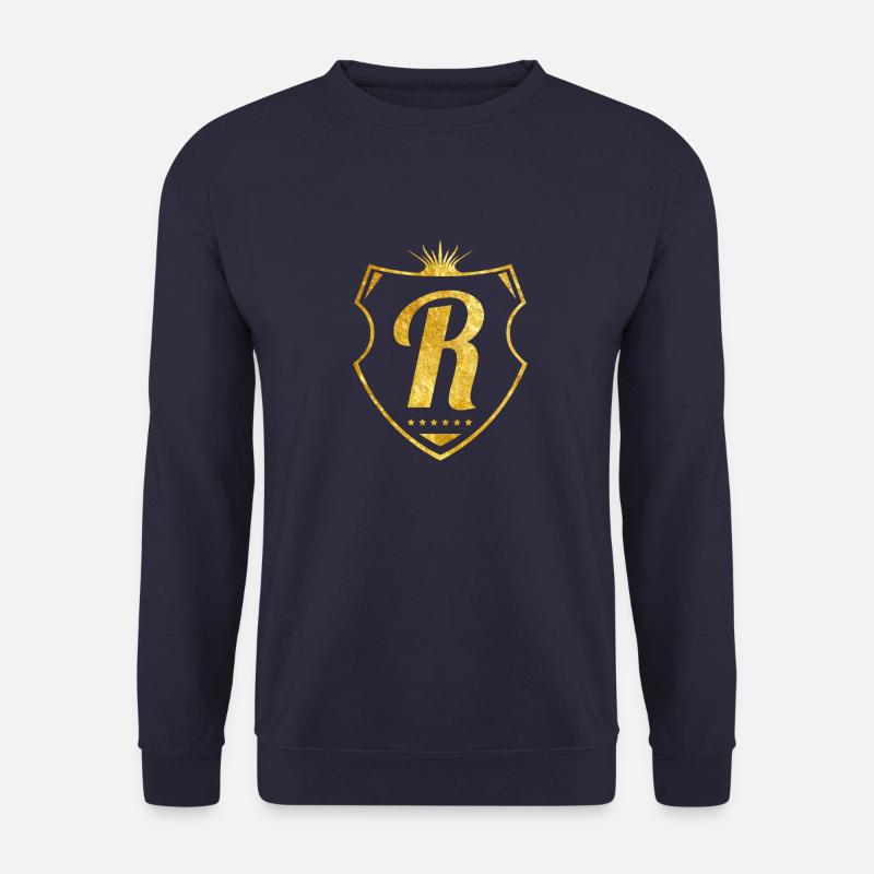R buchstabe gold - Unisex Pullover - Navy