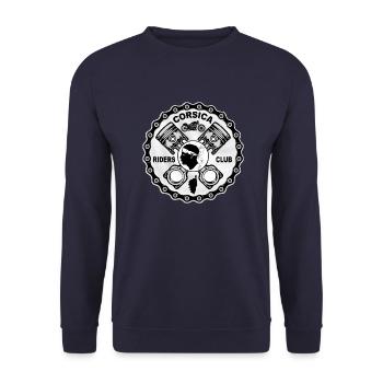 Corsica riders Club - Sweat-shirt Unisexe - marine - Devant - Alina (178cm) & Michal (187cm)