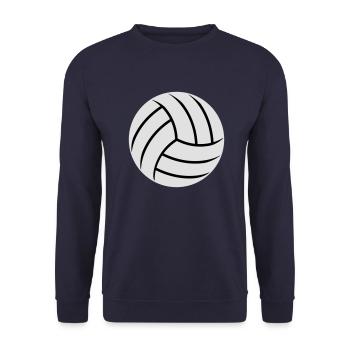 swirl pattern cool volleyball round circle ball pl - Unisex Sweatshirt - navy - Front - Alina (178cm) & Michal (187cm)