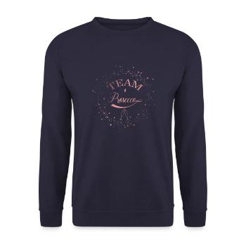 team_prosecco_rose - Unisex Pullover - Navy - Vorne - Alina (178cm) & Michal (187cm)