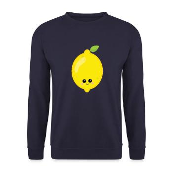 Zitrone - Unisex Pullover - Navy - Vorne - Alina (178cm) & Michal (187cm)