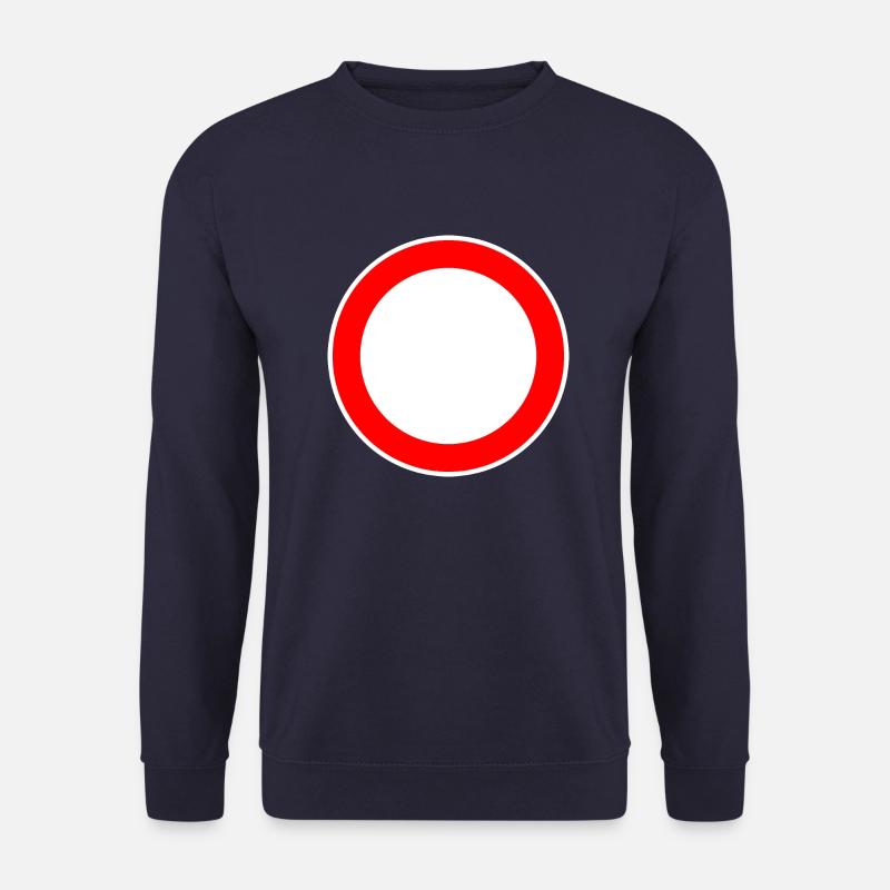 Round traffic sign sign template - Unisex Sweatshirt - navy