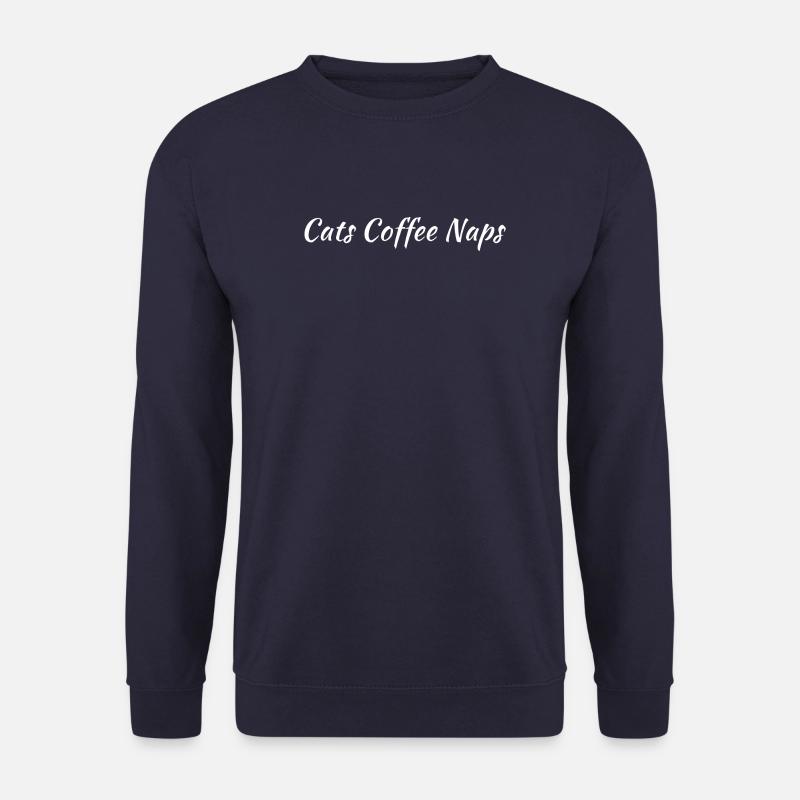 cats - cats coffee naps - Unisex Pullover - Navy