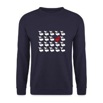 Wale - Unisex Pullover - Navy - Vorne - Alina (178cm) & Michal (187cm)