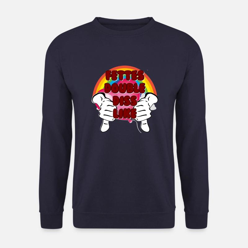 Fat double diss like - Unisex Sweatshirt - navy
