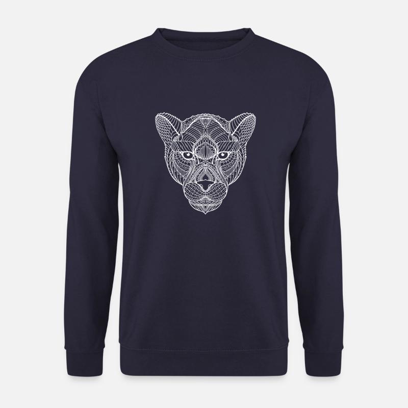 Schwarzer Panther Mandala - Unisex Pullover - Navy