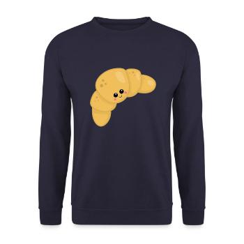 Croissant - Unisex Sweatshirt - navy - Front - Alina (178cm) & Michal (187cm)