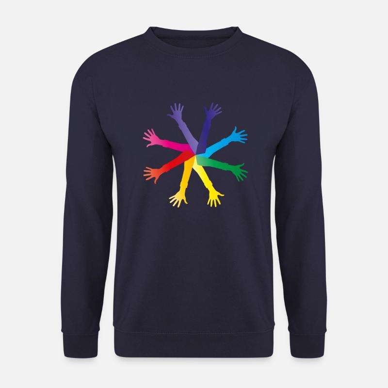 Bunte Hände - Vielfalt und Integration - Unisex Pullover - Navy