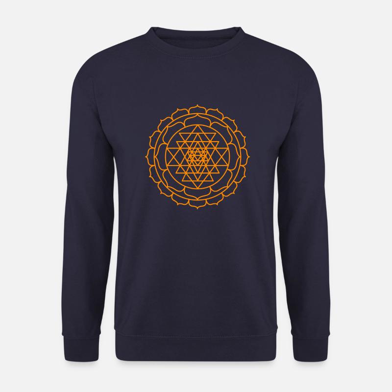 Sri Yantra Lotus Blume - Unisex Pullover - Navy