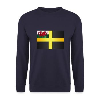 Drapeau de Saint David du Pays de Galles - Sweat-shirt Unisexe - marine - Devant - Alina (178cm) & Michal (187cm)