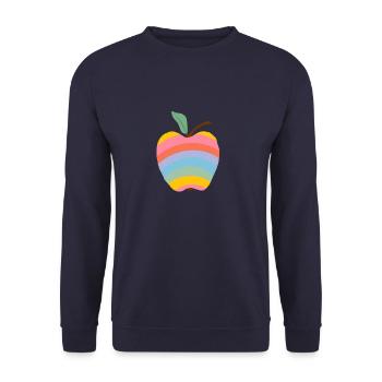 Rainbow Apple - Unisex Pullover - Navy - Vorne - Alina (178cm) & Michal (187cm)