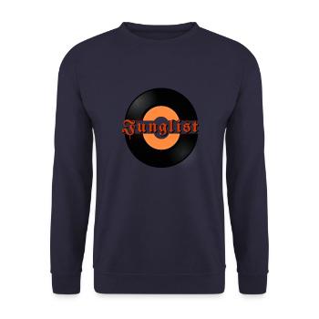 Junglist - Jungle DnB D'n'B Drum'n'bass Breakbeat - Unisex Sweatshirt - navy - Front - Alina (178cm) & Michal (187cm)